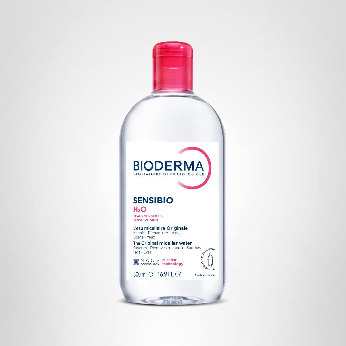 Bioderma Sensibio - H2O Micellar Water - Makeup Remover Cleanser - Face Cleanser for Sensitive Skin