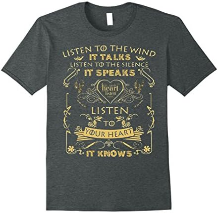 Men's Listen To The Wind It Talks - Proud Native American Tshirt Large Dark Heather