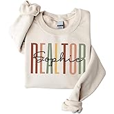 MY4LOVE Personalized Realtor Sweatshirt, Real Estate Agent Gifts, Home Girl Sweater, Realtor Mom Hoodie