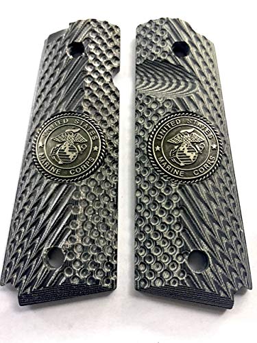 1911 Grips Full Size G-10 Micarta MARINES fits Kimber Colt Remington Sig Ruger Taurus - Thumbnail 4