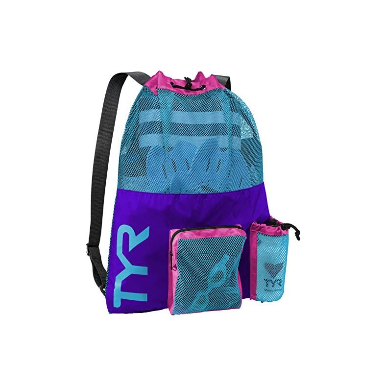 TYR Backpack for Wet Swimming, Gym, and Workout Gear, Multicolor, M