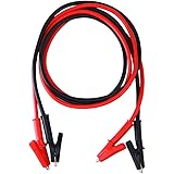 (2 Pcs) MCIGICM 15A 3.3ft Dual Ended Crocodile Alligator Clips Test Lead, Alligator Clips to Alligator Clip Heavy Duty Silico