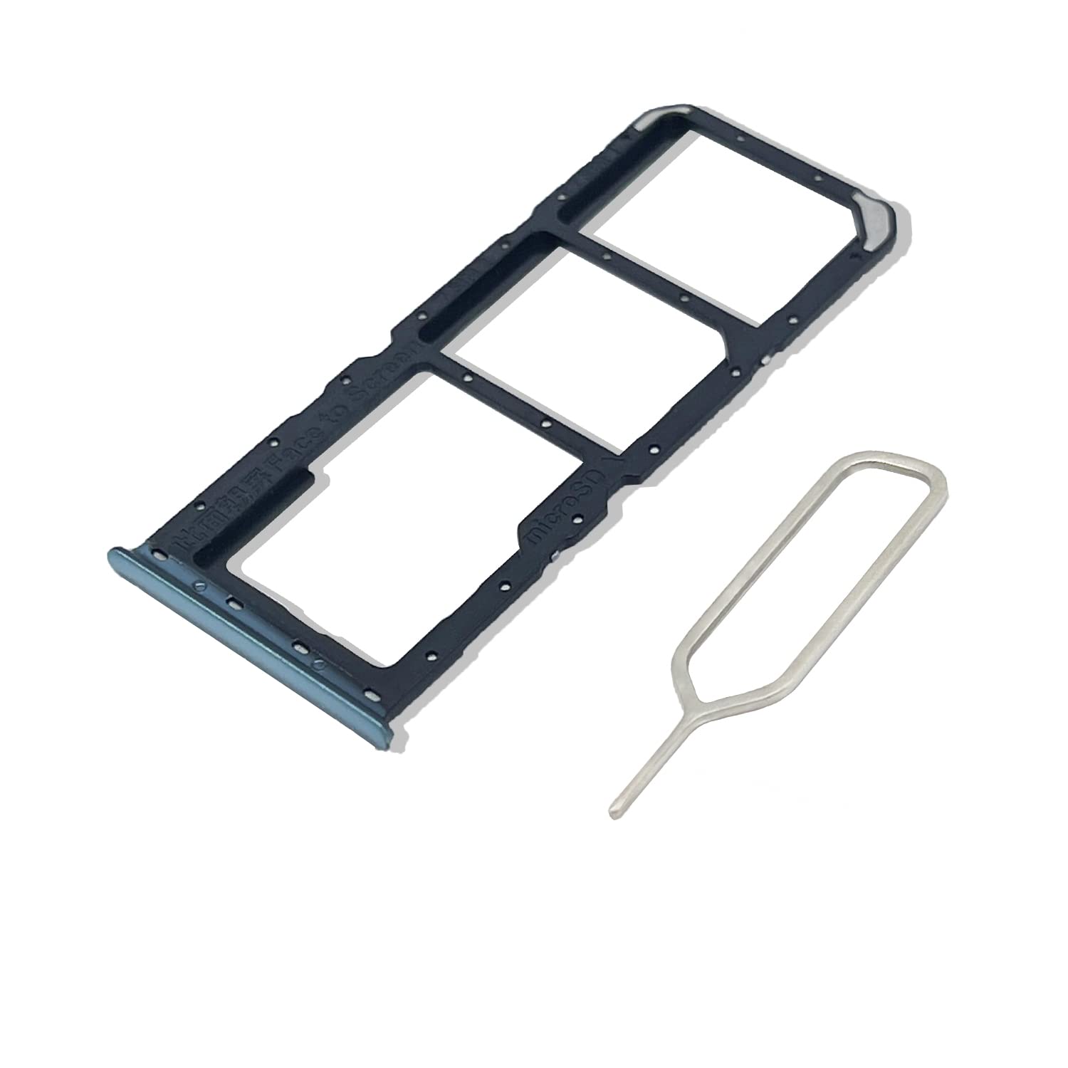 Eonpam Original DUAL SIM Card Slot Tray Holder Replacement for (Oppo A91) Incl SIM Pin (White)