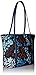 Vera Bradley Women's Cotton Small Trimmed Vera Tote Bag, Java Floral Navy, One Size