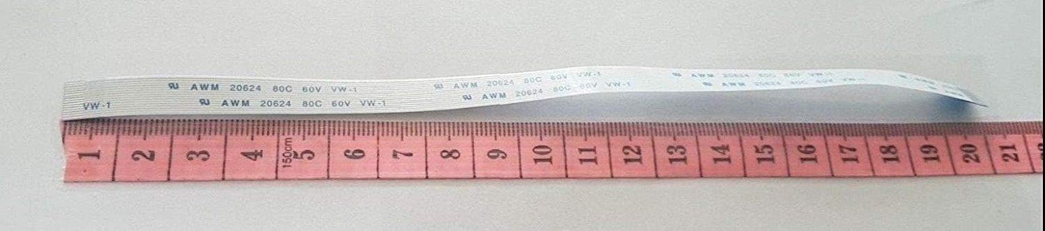 AWM 20624 80C 60V VW-1 20 cm Long 0.9 cm Wide 16 Pin Flex Ribbon Cable