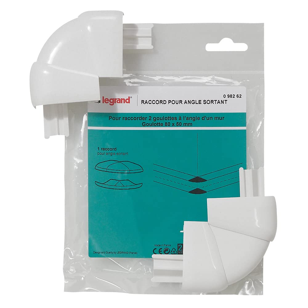 Legrand leg98262 Angle Connector Straight Wire – 80 x 50 mm