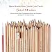 Marco Wooden Colored Pencils,48 Colors Natural Wood Pre-sharpened Pencils with Sharpener, Blending Pen for Adult Coloring