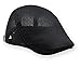 2 Pack Men Breathable mesh Summer hat Newsboy Beret Ivy Cap Cabbie Flat Cap Brown/black