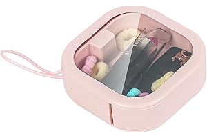 CHFORY Hair Tie Organizer, Small Portable Hair Accessories Storage Can Be Stackable Or Hung On The Wall, Small Items Holder Hair Tie Organizer for Jewelry Hair Stuff Hair Clip Cotton Swab