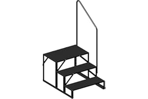 Gloppers RV Handrail, 2 Step, 5th Wheel Stair Hot Tub Stairs Steps, Anti-Slip, RV Step Ladder Support Stair Riser for RV, Travel, Camper Trailers Outdoor, Assist Handrail