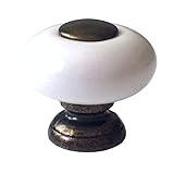 Drawer Knob Ceramic Cabinet Pull Handle Silver