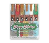 Chalk Ink Happy Holidays Wet Wipe Markers (Set of 6), 6 mm