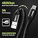 BrexLink USB Certified Type C Cable, USB C to USB A Charger (6.6ft 2 Pack), Nylon Braided Fast Charging Cord for Samsung Galaxy S9 S8 Note 8, Pixel, LG V30 G6 G5, Nintendo Switch, OnePlus 5 3T (Black)