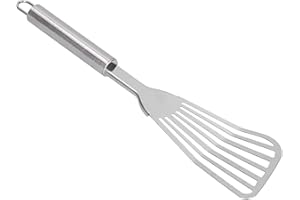 Yechiry Stainless Steel Fish Spatula, Slotted Fish Turner, Flipper with Ergonomic Handle, Ideal for Kitchen, Camping & Restau