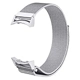 V-MORO Samsung Gear S2 Watch Bands, Accessories Stainless Steel Milanese Loop Magnetic Band with Adapters for Samsung Galaxy Gear S2 Smart Watch SM-R720 R730 Silver Small 5.9-8.8 inches