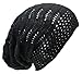 an- Fashion Lightweight Slouchy Airy Cutout Knit Beanie Hat Cap, Many Styles (Black Wave)