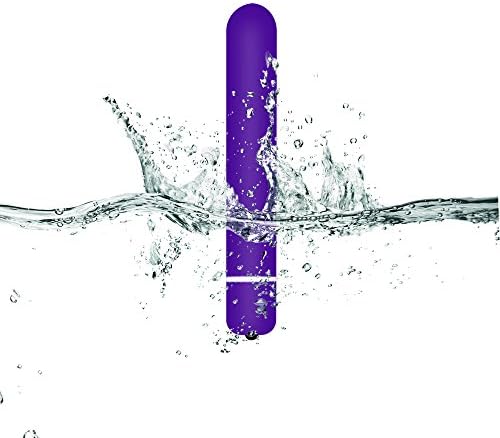 Handheld Electric Mini Bullet With 7 Vibration, Resist Water, Travel Friendly, Satin Pouch, Mute Therapeutic Massager for Neck and Back GKGTEK (Purple)