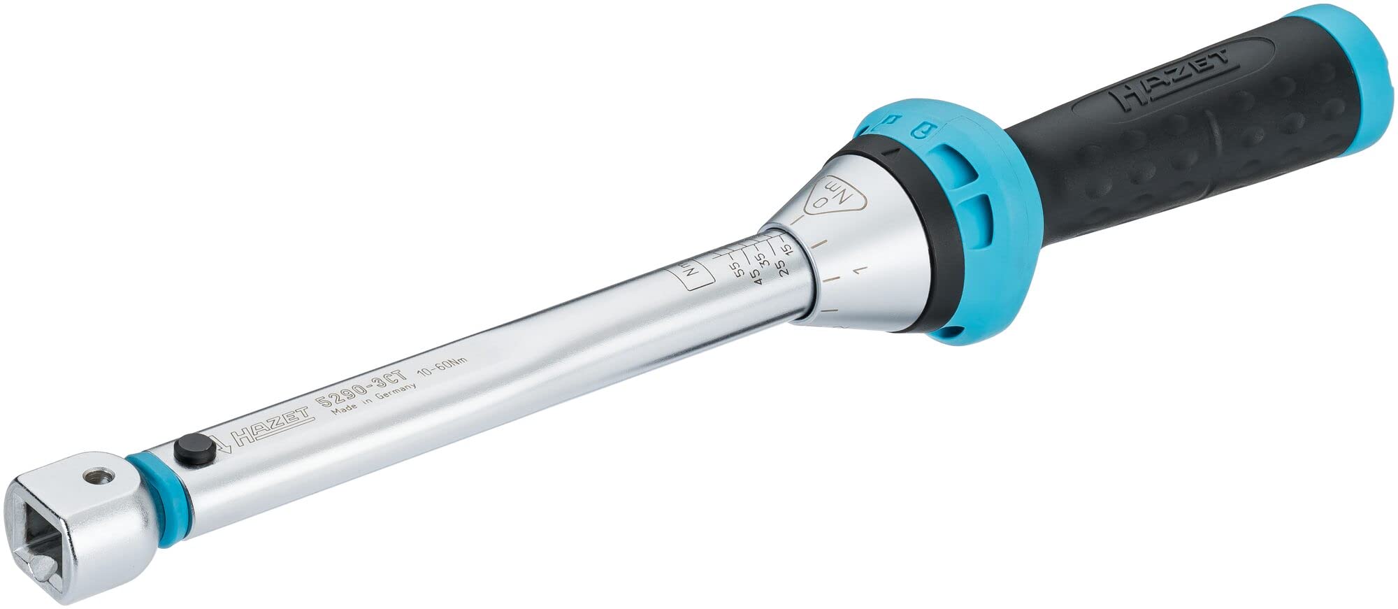 HAZET Drehmomentschlüssel 5290-3CT | Abtrieb: Einsteck-Vierkant 9 x 12 mm, Toleranz: 3% | anwenderfreundlicher Drehmomentschlüssel mit Knickelement
