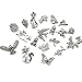 Pack of 100 Mixed DIY Antique Animal Themes Pendants Charms for Crafting,Bracelet Necklace Jewelry Findings Jewelry Making Accessory