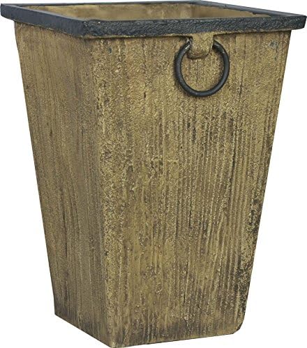 Happy Planter 608410077959 Planter, 15.6" x 15.6" x 21.3", Rustic Wood