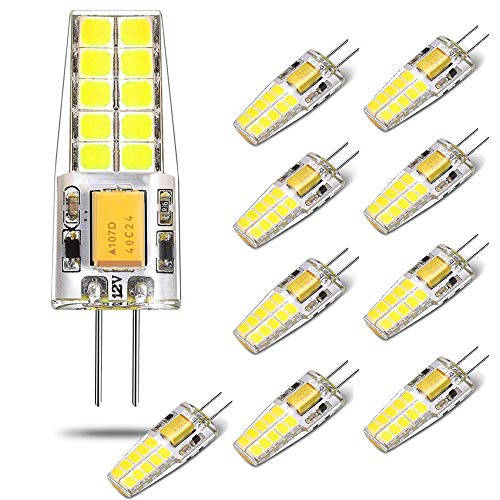 G4 Led Bulb Landscape LED Light Bulbs G4 Base Bi-Pin Lights Non-dimmable T3 Bi-Pin Base Led Bulbs,AC/DC 12V 2W/20W Equivalent Light Replacement Halogen Lamp Bulb Led 6000K