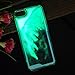 Appmax Special Design Liquid Luminous Powder Glow in the Dark Quicksand Liquid Transparent Clear Back Skin Hard Cover Case for Apple Iphone 6 Plus & Iphone 6s Plus[5.5 Inch ](Blue)