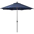 9-Foot Galtech (Model 737) Deluxe Auto-Tilt Umbrella with Antique Bronze Frame and Sunbrella Fabric Navy (Includes Extended Frame Warrantee)