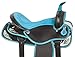 AceRugs Beautiful Western Pleasure Trail Barrel Racing Show Horse Saddle Free TACK Set PAD Silver Crystals (Blue, 15)