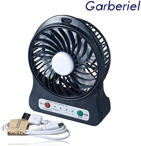 FlashDealer USB MINI Fans Portable with USB cable for Traveling Fishing Camping Hiking Backpacking BBQ Baby Stroller Picnic Biking Boating (A, Black)