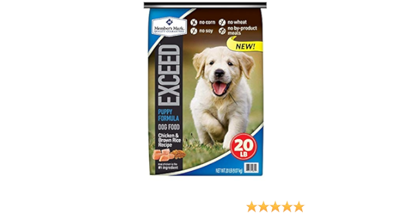 member's mark exceed puppy food reviews