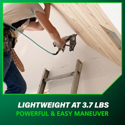 METABO HPT FINISH NAILER WITH AIR DUSTER, PRO-PREFERRED PNEUMATIC POWER NAILERS, IDEAL FOR MOLDING, CHAIR RAIL, AND CABINETRY, LIGHTWEIGHT 3.7 LBS, 16 GAUGE, 1″ TO 2-1/2″ FINISH NAILS, NT65M2S