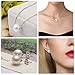 Cat Eye Jewels S925 Sterling Silver Box Chain Freshwater Shell Pearl Pendant Necklace & Earrings Set C001