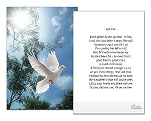 funeral memorial dove amazon poem cards prayer