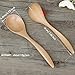 Wooden Spoons for Eating, ADLORYEA 6 pcs Zabre Teak Wooden Kitchen Utensils Set, Heat Resistant Non Stick Wood Kitchen Essentials Tools with Hanging Hole, Wooden Spatula for Stirring and Mixing