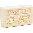 Label Provence Savon de Marseille - French Soap Made With Fresh Organic Donkey Milk - Vanilla Fragrance - 60 Gram Bar