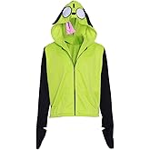 MelangCos Men's Gir Invader Cosplay ZIM Hoodie Zip Up Sweatshirt Hooded Sweater Jacket for Halloween Christmas