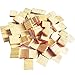Abbaoww 100 Pcs Wood Blank Letter Tiles Unfinished Blank Wood Squares for Craft, Decoration, Altered Art and Laser Engraving Carving