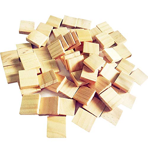 Abbaoww 100Pcs Wood Blank Scrabble Tiles for Craft, Decoration, Altered Art and Laser Engraving Carving - Thumbnail 7