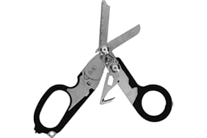 Fewb 6 in 1 Raptor Emergency Response Shears, Stainless Steel Foldable Trauma Shears with Glass Breaker, Trauma Shears Emergency Raptor Scissors Camping Multi Tool for Outdoor