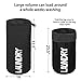 Extra Large Collapsible Laundry Hamper Round Tall Dirty Laundry Basket Foldabe Waterproof Bag Standing Laundry Bin Heavy Duty Laundry Liners (Black)