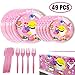 49 Shark Party Supplies, Birthday Party Dessert Set, 32 pcs 9 + 7 Inch Party Paper Plates, 16 pcs