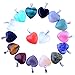 Heart Pendants 20pcs Small Love 0.63inch Charms Crystal Heading Chakra Stone Pendants for Necklace Earring Jewelry Making