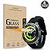 AKWOX [4 Pack] Compatible with for Samsung Gear Sport Screen Protector, [0.33mm 2.5D] Tempered Glass Screen Protector for Gear Sport