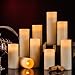 Onlyhome Flameless Candles, Battery Operated Real Wax Pillar LED Candle, Ivory Color, Set of 9 (D 2.2