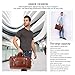 Leathario Mens Genuine Leather Overnight Travel Duffle Weekend Bag browm
