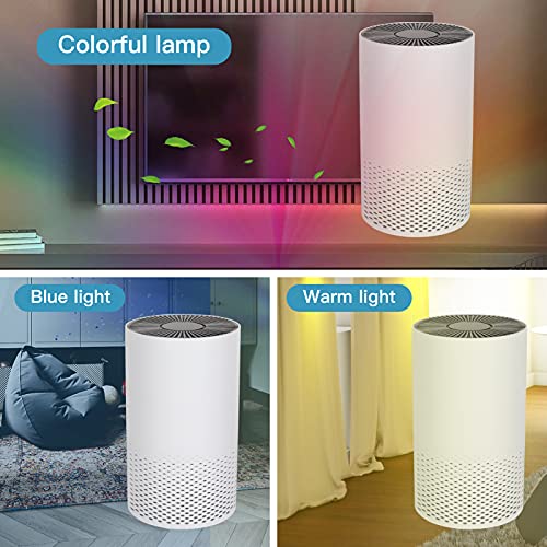 Air Purifiers for Home and Bedroom - True HEPA Air Filter for Room, High-Efficiency Air Cleaner with 4 Stage Filters, Intelligent Mode Nightlight for Allergies, Pets, Smokers, Mold, Pollen, Dust