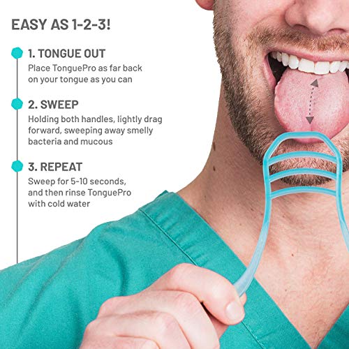 image for Oragenix TonguePro Tongue Scraper Cleaner (2-Pack) | Instantly fresher