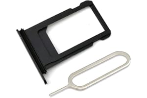 LIBAI-V Sim Card Tray Slot Replacement for iPhone 7 Plus with Waterproof Rubber & Remover Eject Pin + Cloth (Jet Black)