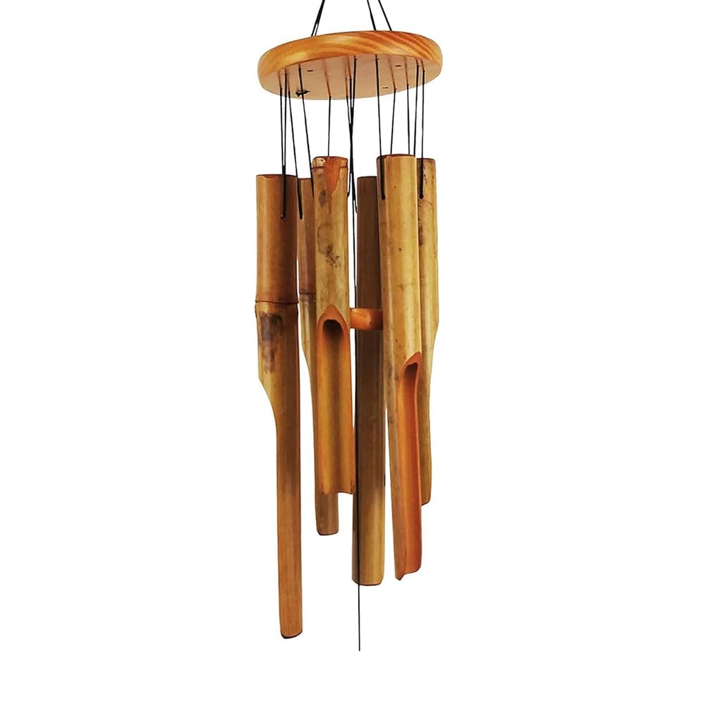 Tskcvy Bamboo Wind Chimes. 38 Inch Outdoor Indoor Hanging Decorative Wind Chimes. Has A Natural Soothing and Pleasant Sound