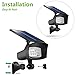 [Upgraded 400 Lumens]USYAO Super Bright 8 LED Solar Spotlight, 2 in 1 Installation, Long Working Battery, Adjustable Light and Panel,Auto-changeable Brightness Modes,Waterproof Home and Garden Using.